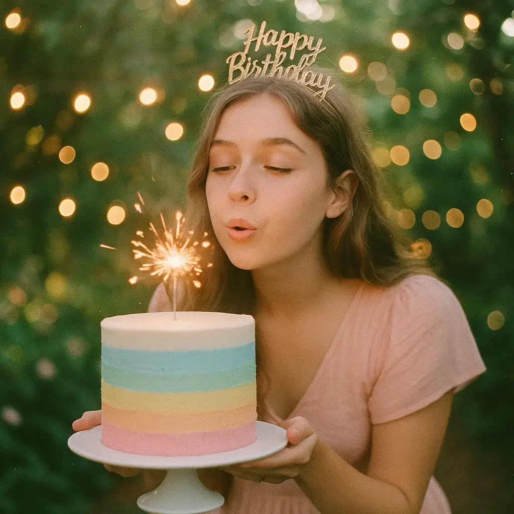 Birthday cake moment